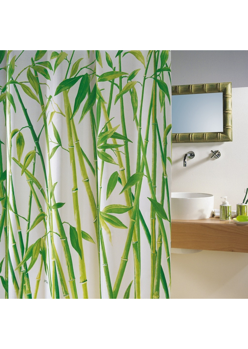 Штора Spirella для ванной Bambus зелёный, 180 x 200 см