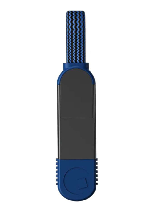 Зарядный кабель-брелок 6-в-1 Rolling Square inCharge X - 14.5 cm, up to 100W, Sapphire Blue