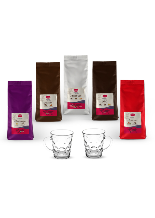 Кофе в зёрнах «Nivona Premium Collection» promo pack (5 x 250 g) + 2 кружки в подарок