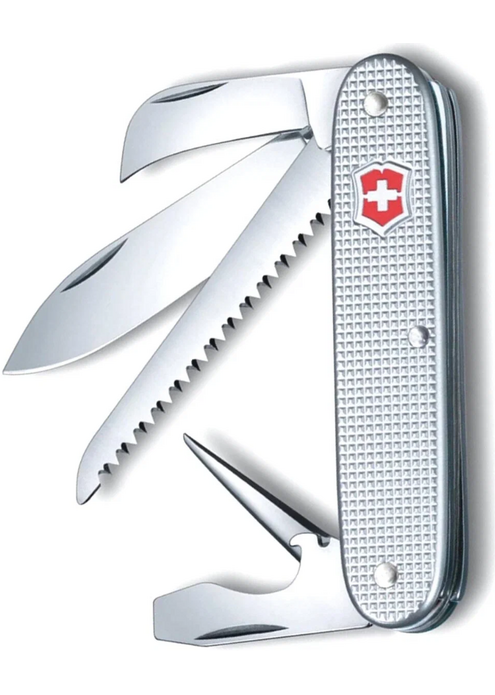 Нож перочинный VICTORINOX Pioneer, 93 мм, 7 функций,  из нерж. стали, рукоять из рифлёного алюминия