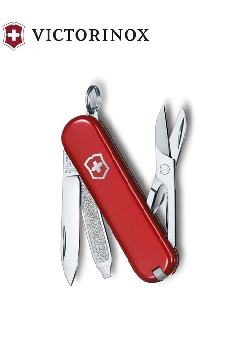 Нож-брелок VICTORINOX Classic SD Colors "Style Icon", 58 мм, 7 функций, красный  (0.6223.G), изображение 4