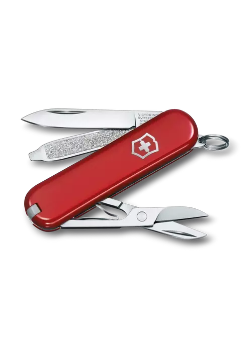 Нож-брелок VICTORINOX Classic SD Colors "Style Icon", 58 мм, 7 функций, красный  (0.6223.G)