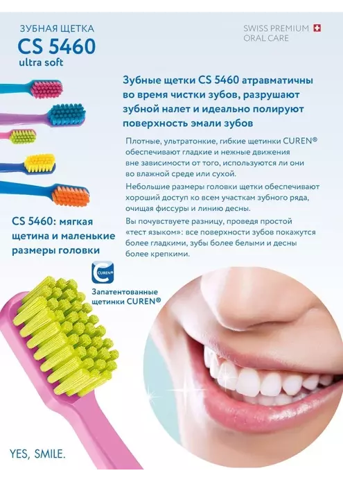 Зубная щетка CURAPROX ultrasoft CS5460, d 0,10 мм, белая, изображение 5