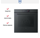 Духовой шкаф V-ZUG Combair V6000 60 черное стекло, изображение 7